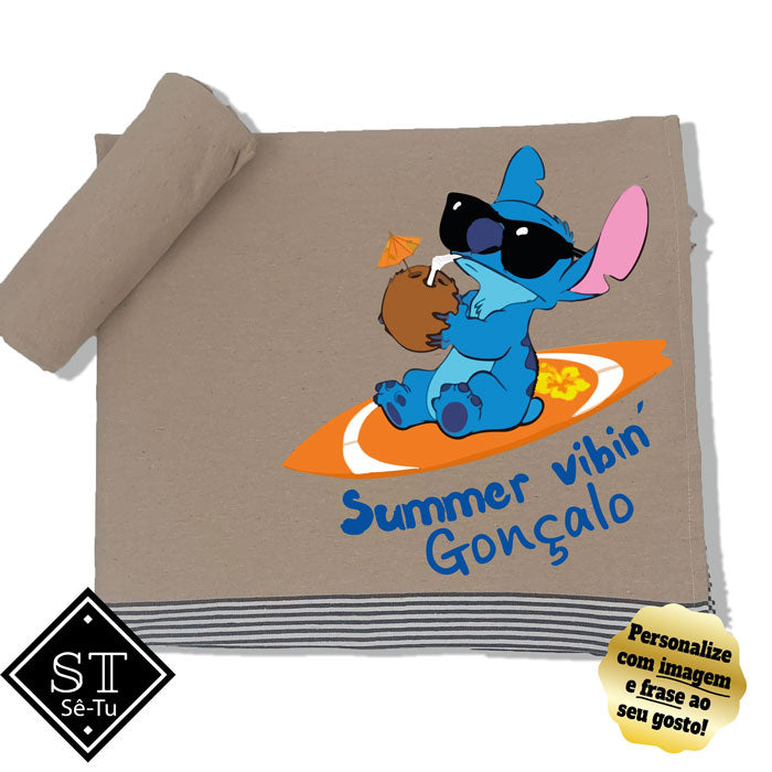 Toalha de Praia Stich Summer Vibin